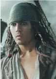  ?? DISNEY ?? Jack Sparrow is seen at two stages of his life in Pirates of the Caribbean: Dead Men Tell No Tales. Johnny Depp is the latest actor to get the drastic de-aging treatment on the big screen.