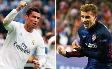  ?? (Photo EPA/MaxPPP) ?? Ronaldo ou Griezmann : un seul soulèvera la prestigieu­se Ligue des Champions, ce soir.