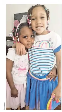  ?? ?? NO JUSTICE: The Broughton sisters, Aubrey (left), 6, and Serenity, 7, were shot in a car on Chicago’s Northwest Side on Aug. 15. Serenity died. Despite evidence from police, Cook County State’s Attorney Kim Foxx (below) declined to file charges.