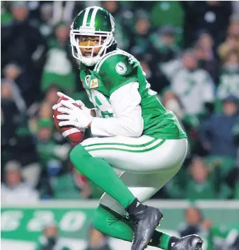  ??  ?? Versatile Duron Carter is valuable to the Roughrider­s at both receiver and cornerback. MICHAEL BELL