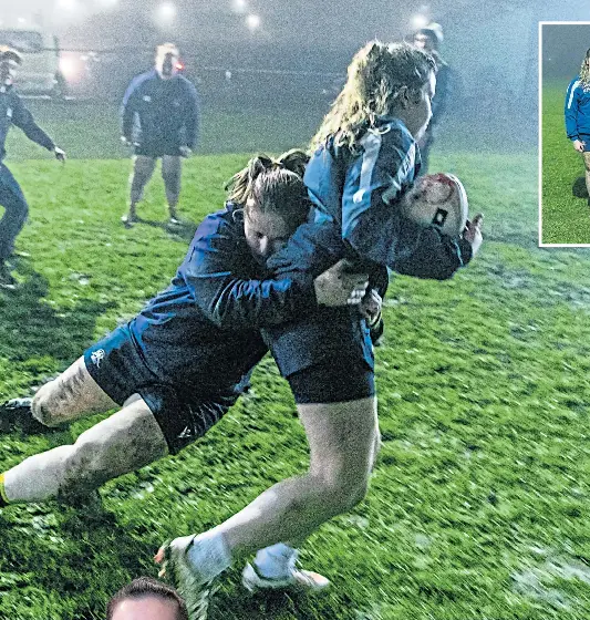  ?? Picture Steve Brown ?? Dundee Valkyries during a training session, left. But the team members, above, are quick to point out the many benefits of joining their friendly team.