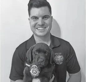  ?? PROVIDED ?? “So far, he’s the most calmest, (most) easy-going puppy we’ve ever seen,” said York police officer Michael Taddei, who will serve as Major’s handler.