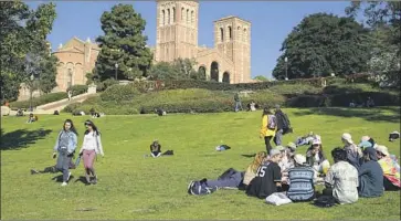  ?? Kent Nishimura Los Angeles Times ?? CONCERNS over admissions to UCLA and UC Berkeley drove much of the recent debate over whether to reinstate aff irmative action in California. Above, the UCLA campus in Westwood is seen last year.