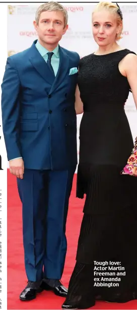  ??  ?? Tough love: Actor Martin Freeman and ex Amanda Abbington