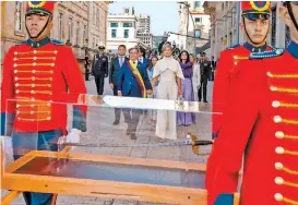  ?? AFP ?? La espada de Bolívar, presente en la ceremonia.