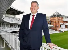  ?? — AFP photo ?? Giles poses for a photograph at Lords cricket ground in London.