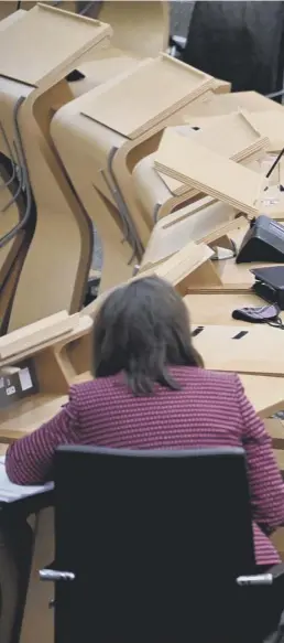  ??  ?? 0 Nicola Sturgeon during First Minister’s Questions yesterday. MSPS voted in favour of the SNP’S travel ban alongside the Scottish Green amendment.