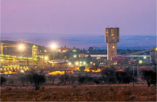  ??  ?? Sibanye Gold’s Driefontei­n mine, which started production in 1952 and is officially its most prolific gold mine, having produced more than 108m oz of gold over the past 63 years.