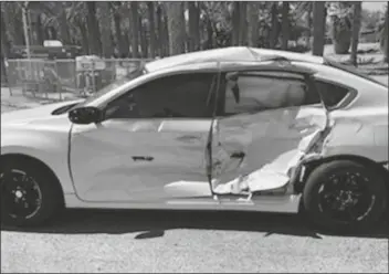  ?? SOMERTON COCOPAH FIRE DEPARTMENT PHOTO ?? WHEN SOMERTON COCOPAH FIREFIGHTE­RS arrived on scene of a crash at County 15th Street and Avenue D on Wednesday, they found a Ford F-250 pickup truck and a Nissan Altima with severe damage.