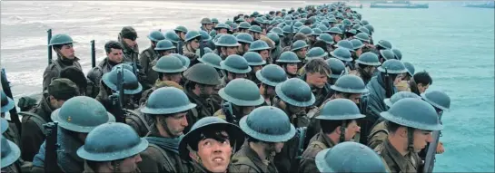  ??  ?? A scene from Christophe­r Nolan’s Dunkirk