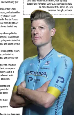  ??  ?? JAKOB FUGLSANG says he has no case to answer.