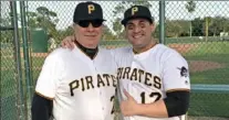  ?? Jason Mackey/Post-Gazette ?? Bruce, left, and Mike Sedlock at Pirate City.