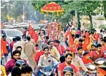  ?? — P. SURENDRA ?? Members of the Shia community take out a sehra procession in the Old City to celebrate Hazrath Ali’s birthday.