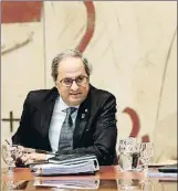  ?? TONI ALBIR / EFE ?? Torra, en el Consell Executiu de ayer