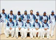  ??  ?? Banswada Ball Burners before their match against Multan Tigers.