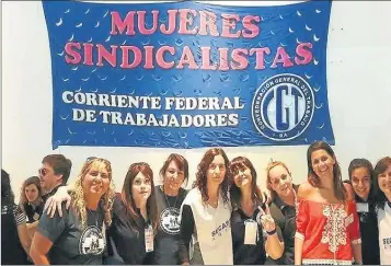  ??  ?? DEBATES. Las mujeres de la Corriente Federal de la CGT ya realizaron dos encuentros.