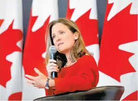  ??  ?? La ministra de Relaciones Exteriores de Canadá.