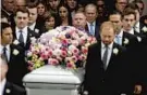  ?? EVAN VUCCI/AP ?? Former President George W. Bush follows the casket of his mother, Barbara Bush, at St. Martin’s Episcopal Church in Houston.