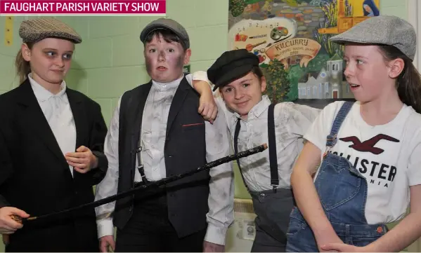  ??  ?? Ciara Whyte, EJ Dunne, Aoife McKee and Aimée Dunne who took part in the Faughart Parish Variety Show.