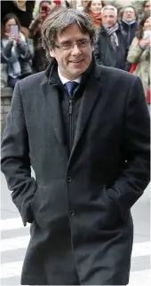  ?? PHOTO AFP ?? Le président catalan destitué Carles Puigdemont a déclaré qu’il ne pourrait obtenir un procès équitable à Madrid.