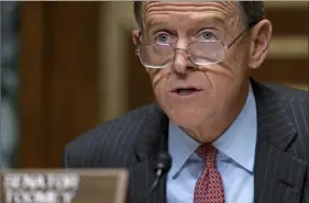  ?? Alex Wong/Associated Press ?? Sen. Pat Toomey, R-Pa., speaks Dec. 10 during a Congressio­nal Oversight Commission hearing on Capitol Hill in Washington.