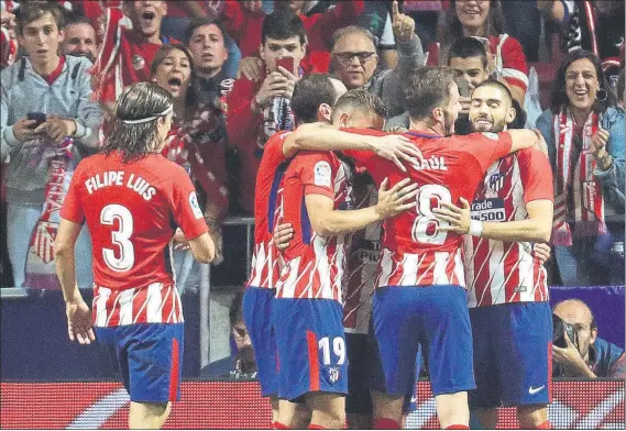  ??  ?? El Atlético de Madrid llegará a San Mamés sin haber perdido aún este curso