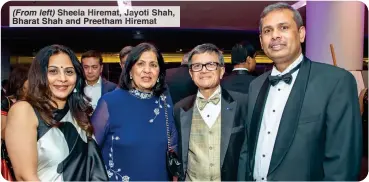  ?? ?? (From left) Sheela Hiremat, Jayoti Shah, Bharat Shah and Preetham Hiremat