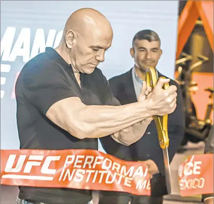  ?? Foto Víctor Camacho ?? Dana White, fundador de la UFC, en la apertura de la nueva academia.