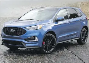  ?? COSTA MOUZOURIS/DRIVING ?? The ’19 Ford Edge ST replaces the Edge Sport.