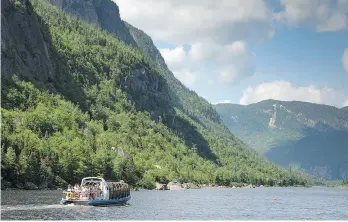  ?? MATHIEU DUPUIS/ TOURISM QUEBEC ?? A boat ride through the Hautes-Gorges-de-la-Riviere-Malbaie, located a couple of hours east of Quebec City, is a wonderful way to experience nature in Quebec.