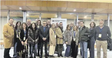  ?? PP ?? La delegación aragonesa en la Interparla­mentaria, con Alós, Beamonte, Celma, Oliván, Herrarte o Aranda, entre otros.