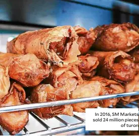  ??  ?? In 2016, SM Markets sold 24 million pieces of turon