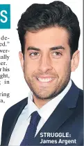  ??  ?? STRUGGLE: James Argent