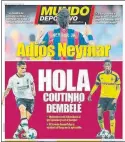  ??  ?? Dembélé y Coutinho, los cracks prioritari­os