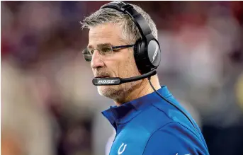  ??  ?? Indianapol­is Colts head coach Frank Reich stands on the sideline during an NFL football game against the Houston Texans at NRG Stadium in Houston. — Ti Gong