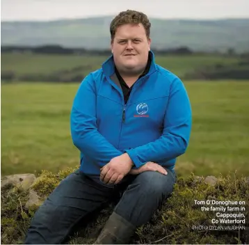  ?? PHOTO: DYLAN VAUGHAN ?? Tom O’Donoghue on the family farm in Cappoquin, Co Waterford