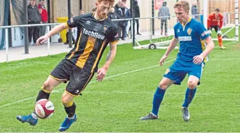  ??  ?? Carson in action for Northern Premier League Morpeth. Picture by George Davidson.