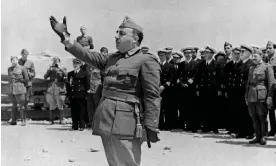  ?? ?? Gen Francisco Franco speaks to naval forces at Vinaroz, Spain, on 26 July 1938. Photograph: AP