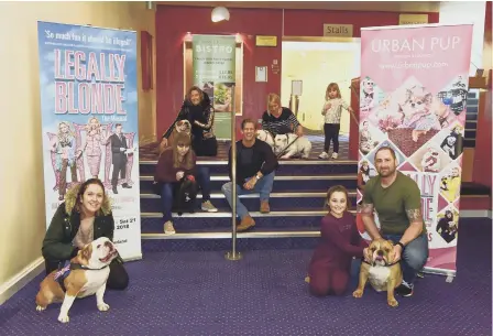  ??  ?? Dog auditions at the Sunderland Empire for Legally Blonde with David Barrett, centre, who plays Emmett.