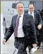  ?? AP/EVAN VUCCI ?? Reince Priebus heads to Air Force One on Friday at Andrews Air Force Base in Maryland.