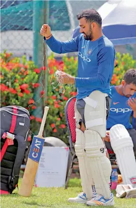  ?? — AP ?? Rohit Sharma ahead of a training session at Galle on Tuesday.