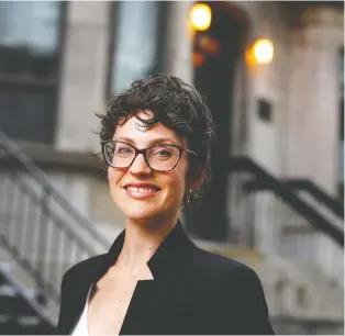  ?? ALLEN McINNIS ?? Concordia University researcher Meghan Joy has been studying the accessibil­ity of Canadian cities for its seniors, and says we must stop designing urban areas with only a “working-age population” in mind.