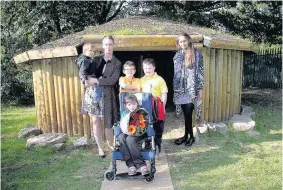  ??  ?? Staff and students at Hadrian School built a replica of a Roman settlement in memory of the former teacher, as it was a project he started before his death - but now it has been destroyed, believed to be at the hands of callous alleged arsonists