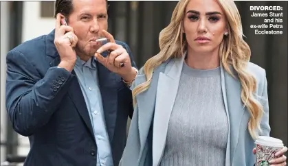  ??  ?? DIVORCED: James Stunt and his ex-wife Petra Ecclestone