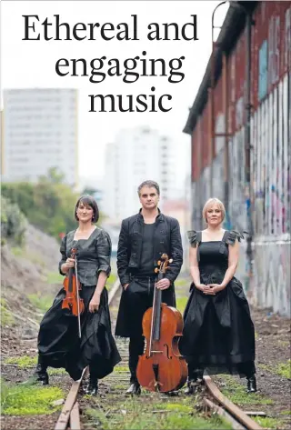  ?? Photo: JOHN CRAWFORD ?? Different track: The Nztrio, violinist Justine Cormack, left, cellist Ashley Brown, and pianist Sarah Watkins, who perform in the festival today.