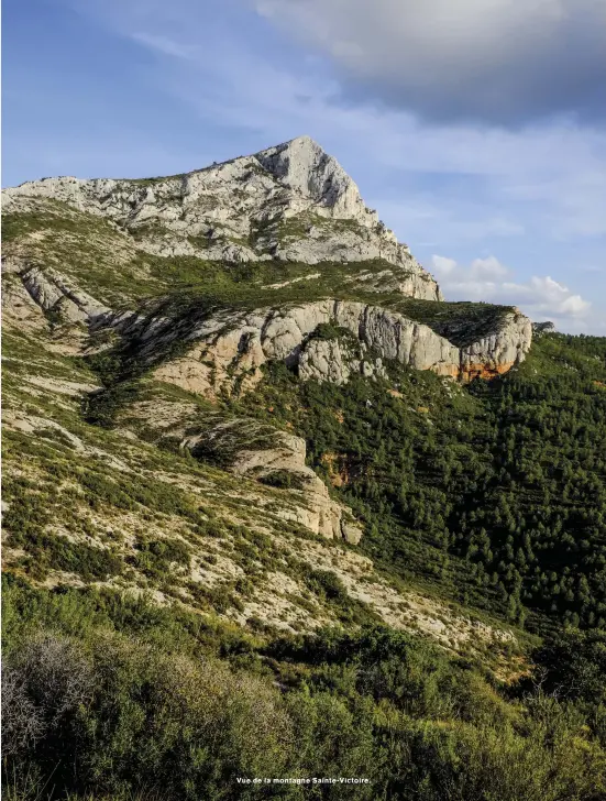  ??  ?? Vue de la montagne Sainte-victoire.