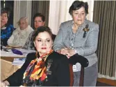  ??  ?? Leticia Pope de García y Eva Magdalena Peña Shafino fueron las conferenci­stas del Seminario.