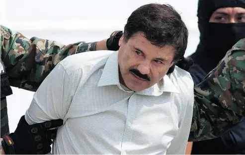  ?? EDUARDO VERDUGO / THE ASSOCIATED PRESS FILES ?? Joaquin “El Chapo” Guzman is charged with traffickin­g on a monumental scale, ordering the deaths of dozens of people and obtaining $14 billion in ill-gained assets. Jurors are examining the testimony of his former associates.