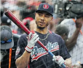  ?? PATRICK SMITH / GETTY IMAGES FILES ?? With early MVP candidate Mookie Betts leading the way, the Boston Red Sox are currently the class of the AL East along with the traditiona­l rival New York Yankees.