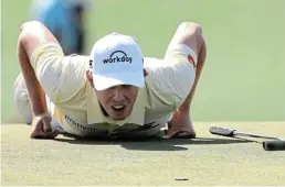  ?? Picture: MIKE BLAKE/REUTERS ?? FULL FOCUS: England’s Matthew Fitzpatric­k lines up his putt during the Masters on Friday. He said on Tuesday ahead of his title defence at the RBC Heritage that he has no intention of signing with LIV Golf